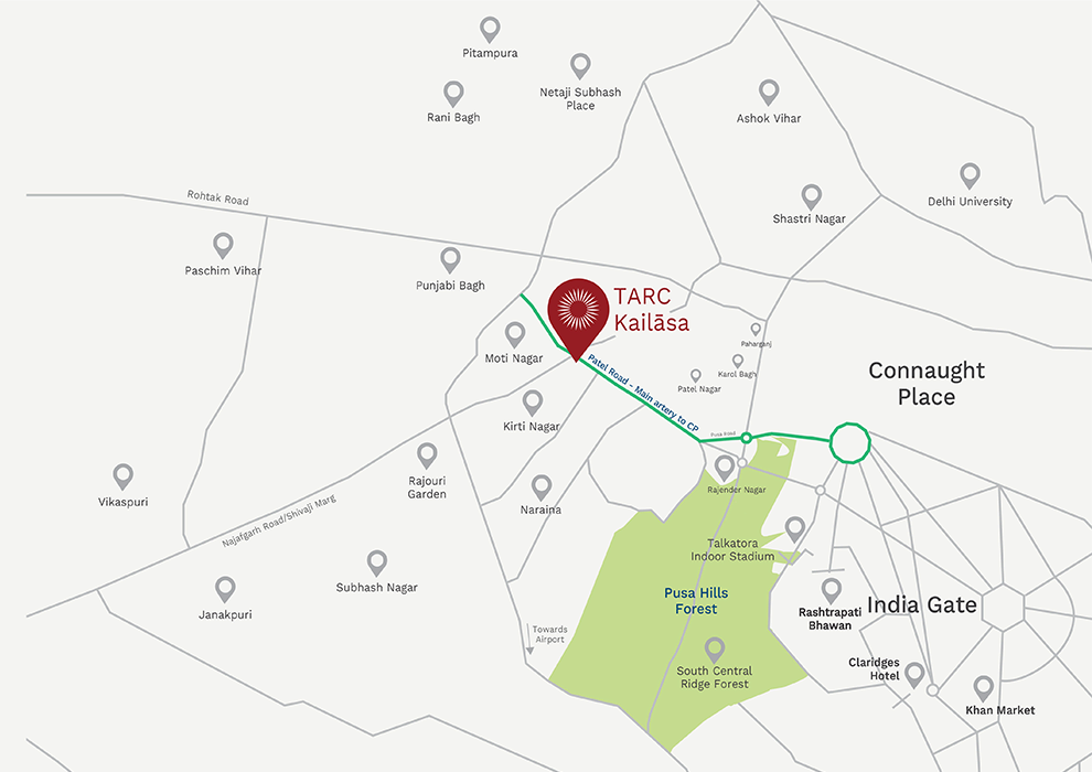 TARC Kirti Nagar Delhi Location  Map